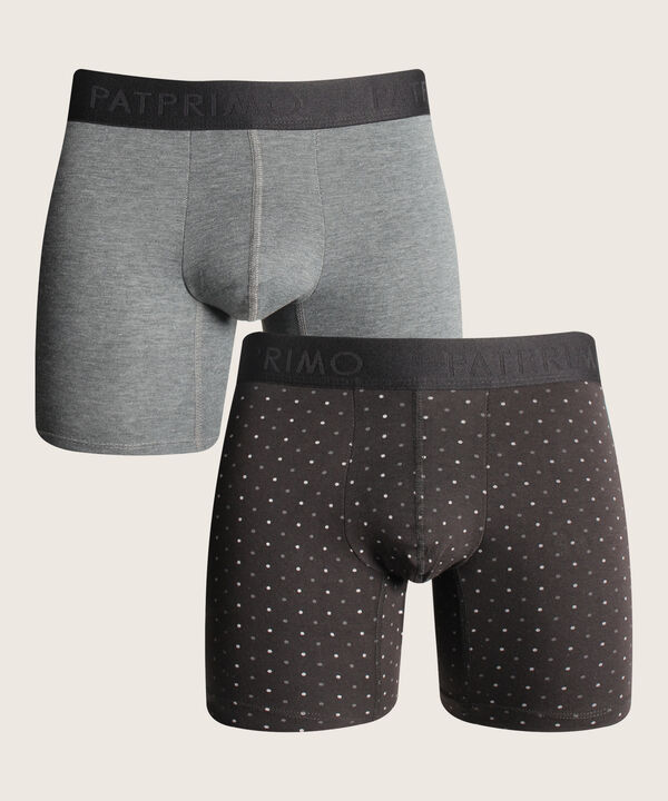Boxer Pack X2 Pantaloncillo Medio Elástico Expuesto Estampado Mini - Unicolor
