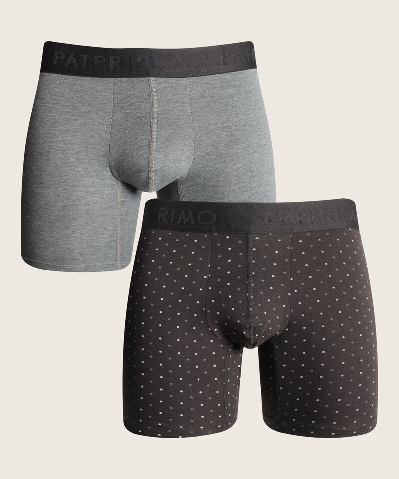 Boxer Pack X2 Pantaloncillo Medio Elástico Expuesto Estampado Mini - Unicolor