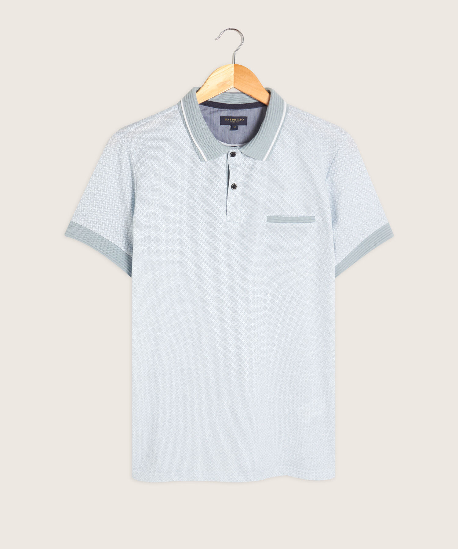 Polo Cuello Tejido Estampada