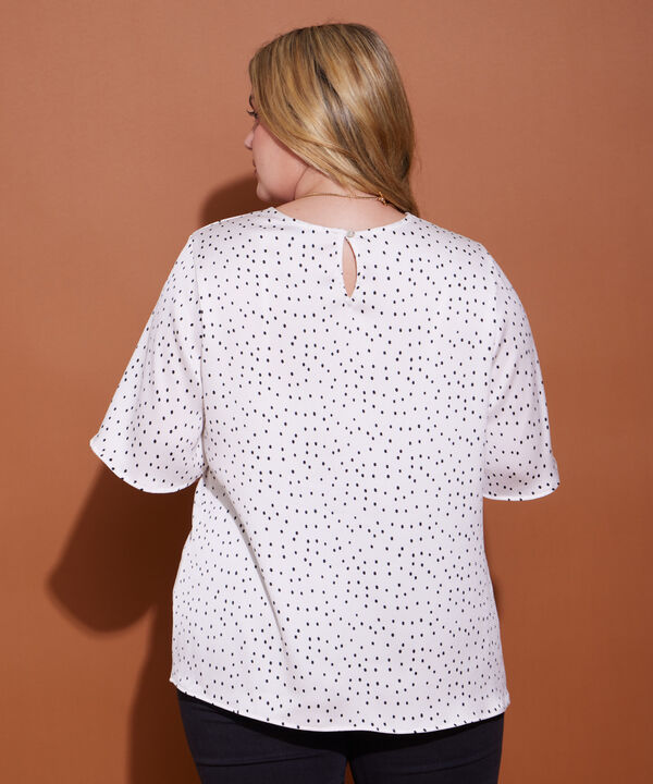 Blusa Manga Corta Al Codo Estampada