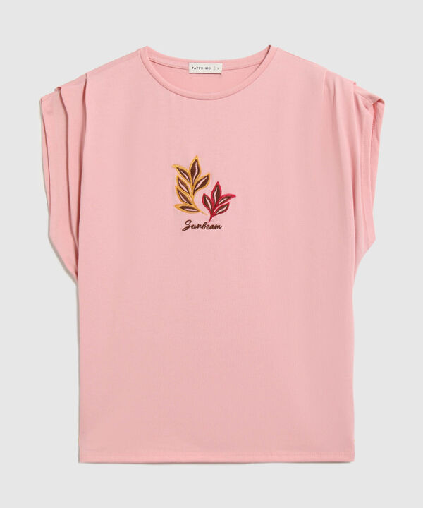 Camiseta Manga Corta Bordada  image number null