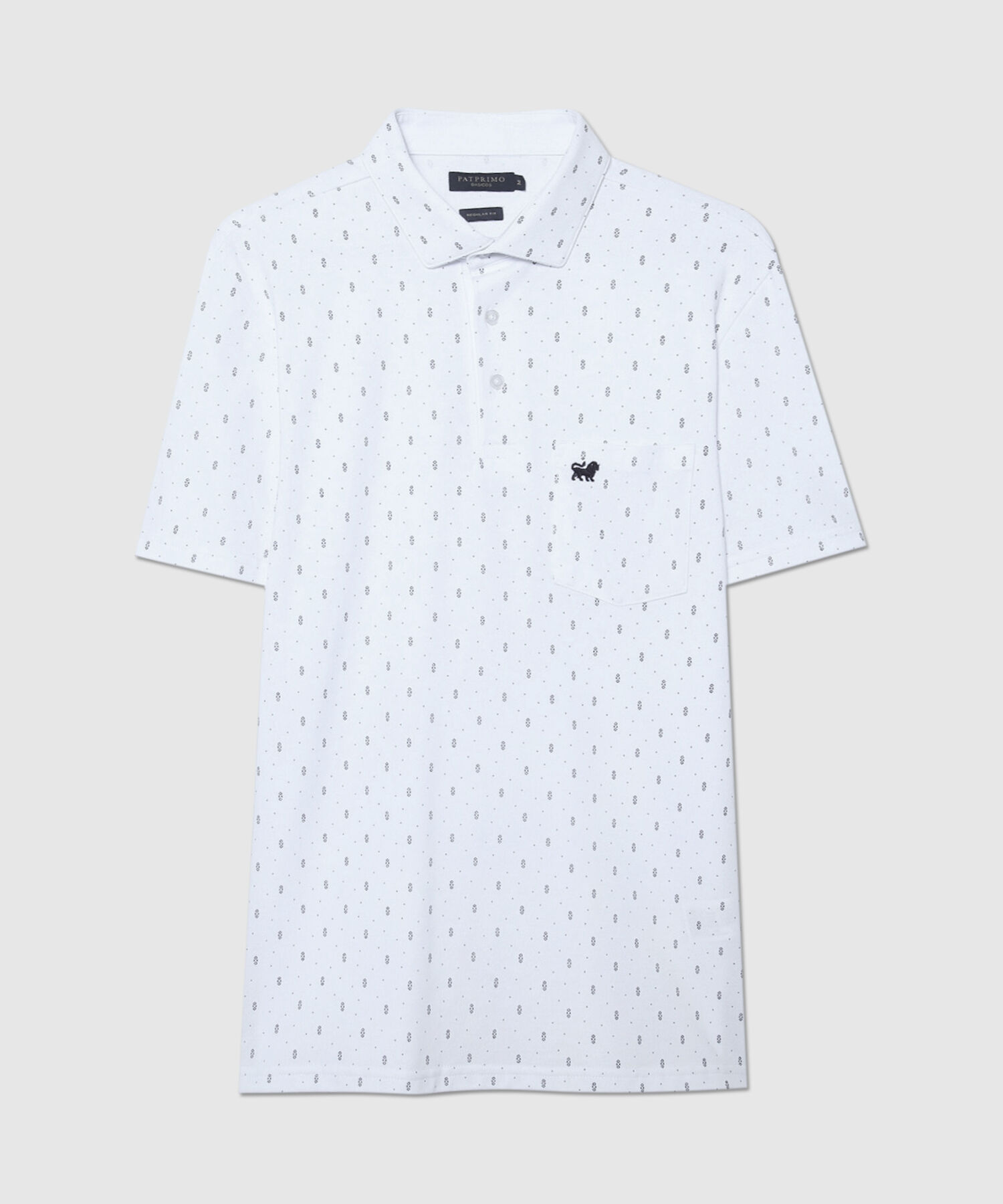 Polo Cuello Maquina Estampada Con Bolsillo