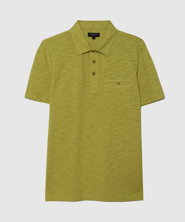 Polo Jaspeada con Bolsillo