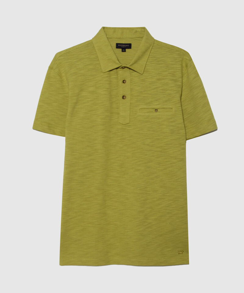 Polo Jaspeada con Bolsillo