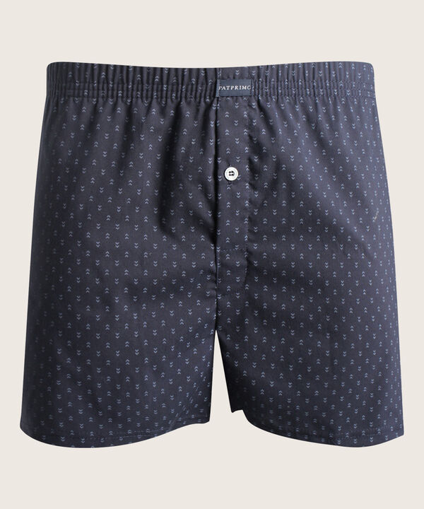 Boxer Pack X3 Pantaloncillo Tejido Plano Amplio Algodón Preteñido, Cuadro-Rayas Y Estampado