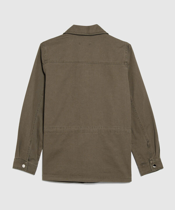 Chaqueta Chaqueta Cuello Camisero Con Bolsillos De Parche