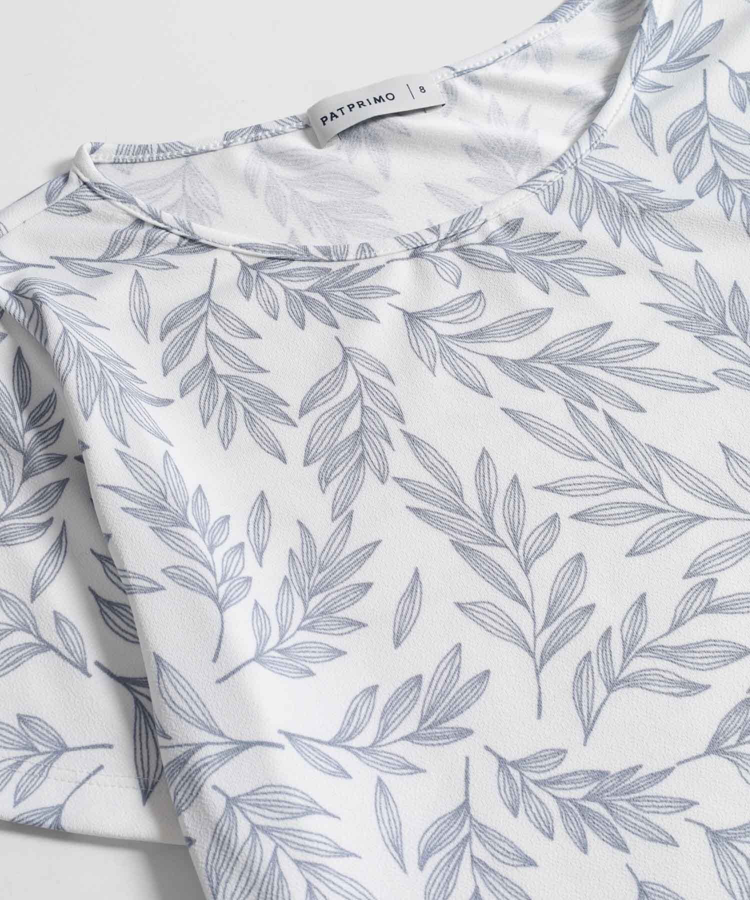 Camiseta Mujer Manga Corta Estampado Floral