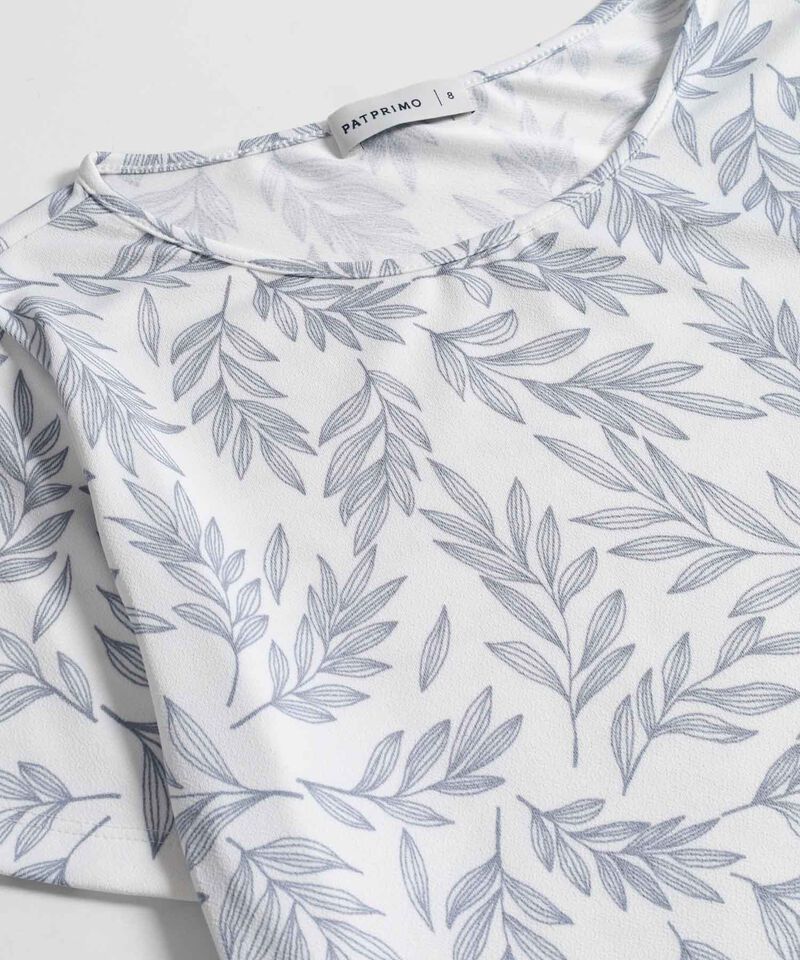 Camiseta Mujer Manga Corta Estampado Floral