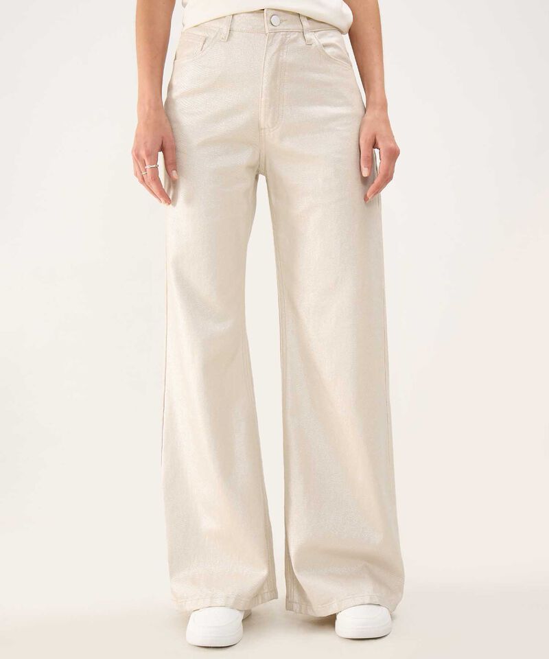 Jeans Wide Leg con Foil