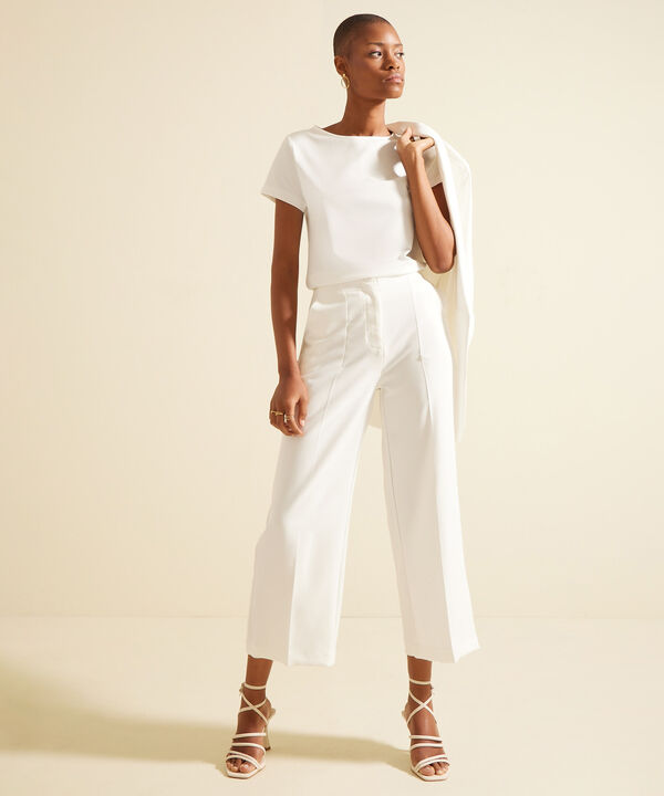 Camiseta Manga Corta Cuello Redondo Unicolor image number null