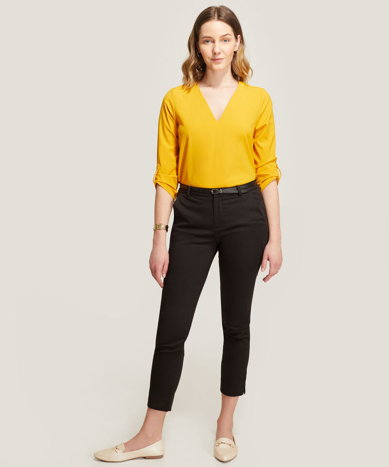 Pantalon Básico Bolsillos Diagonal