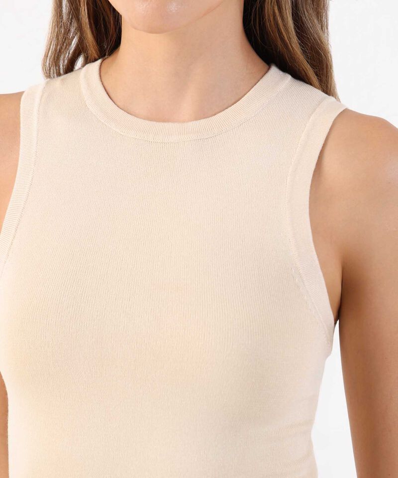 Camiseta de Punto Sin Mangas para Mujer