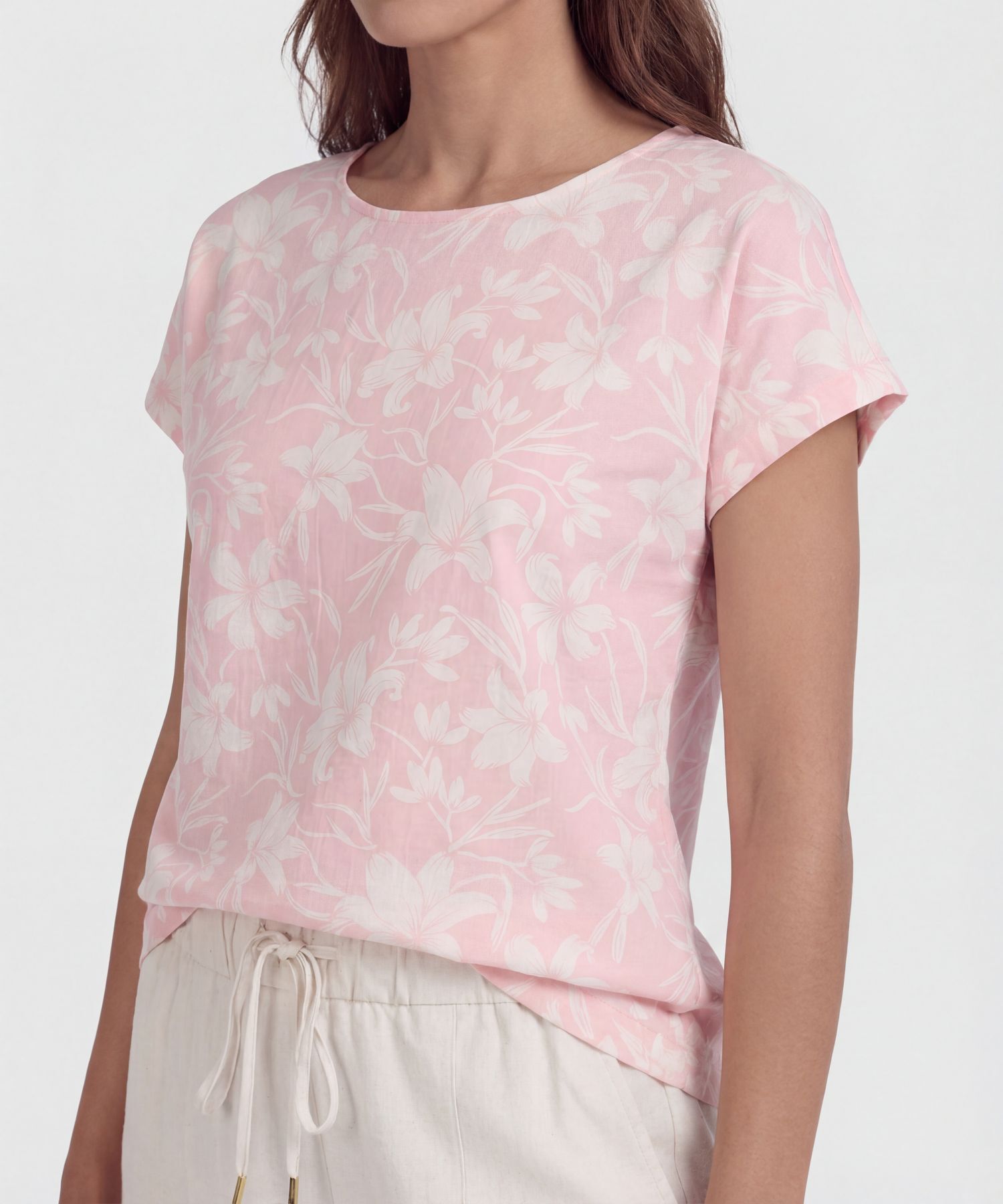 Blusa Estampada, Manga Corta Corrida