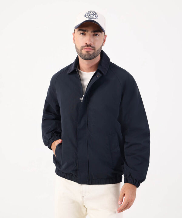 Chaqueta Harrington Con Cuello De Pana