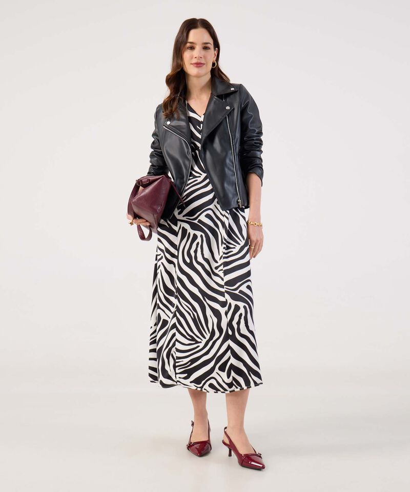 Vestido Largo con Escote en V para Mujer