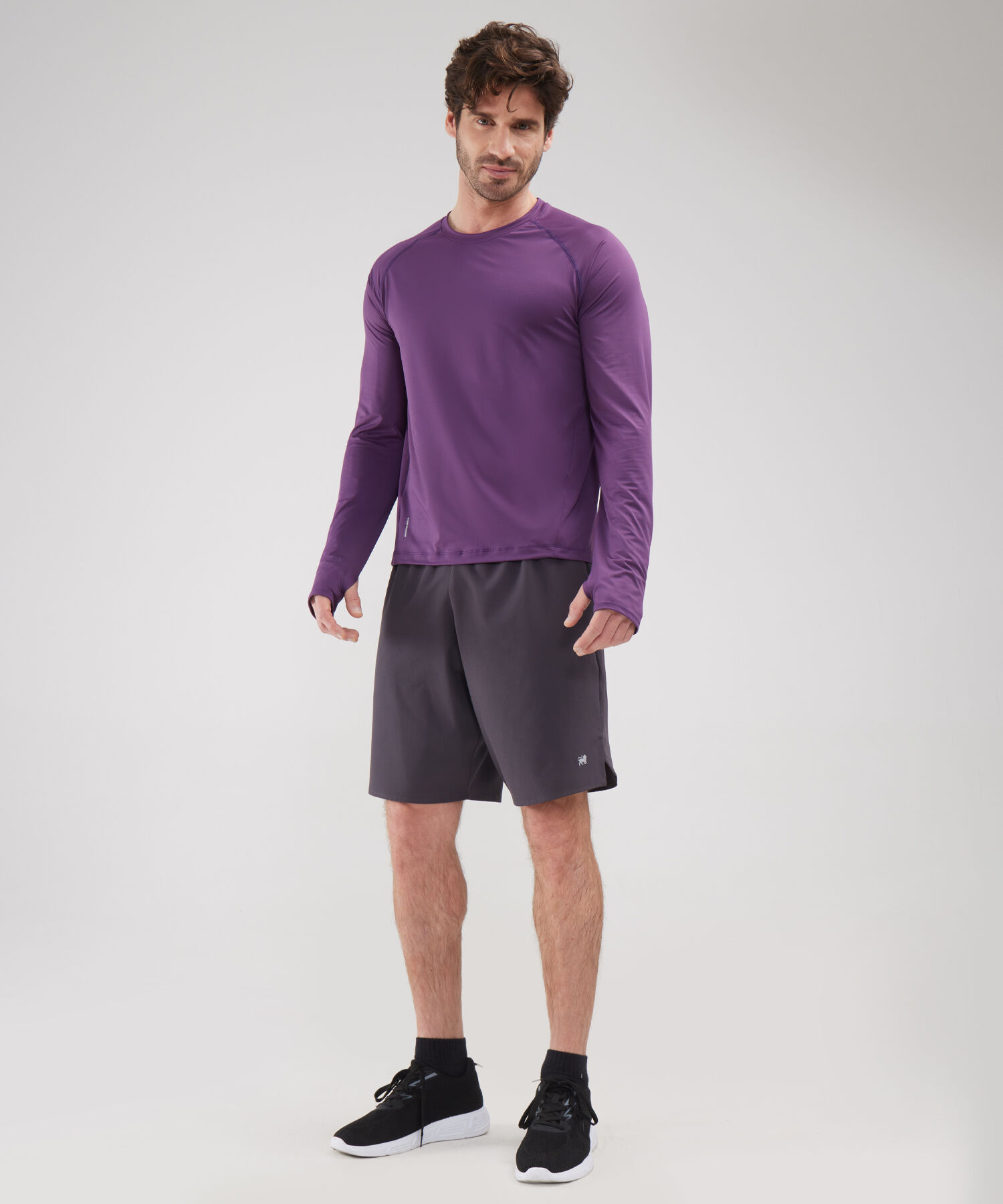 Camiseta Ml Unicolor Con Cuello Redondo
