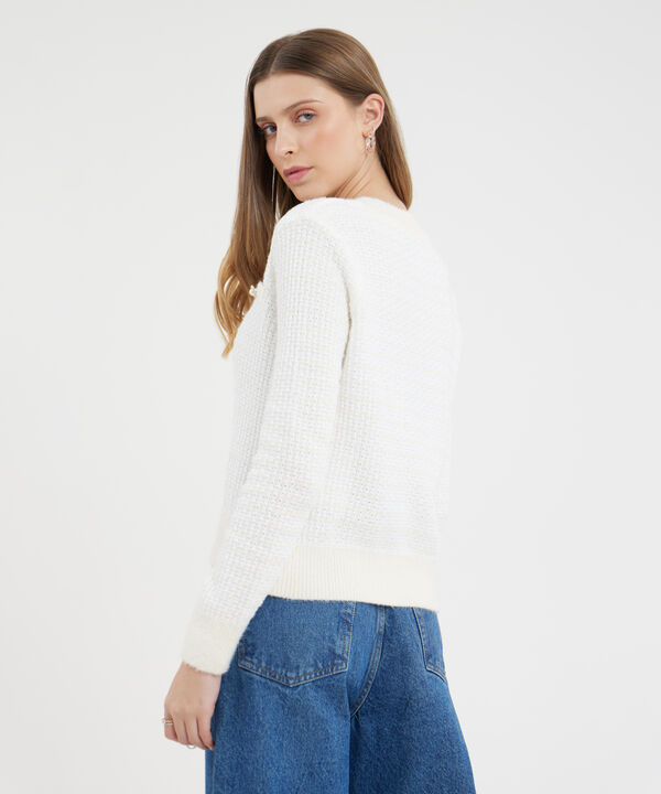 Saco Cárdigan Con Botones Y Textura