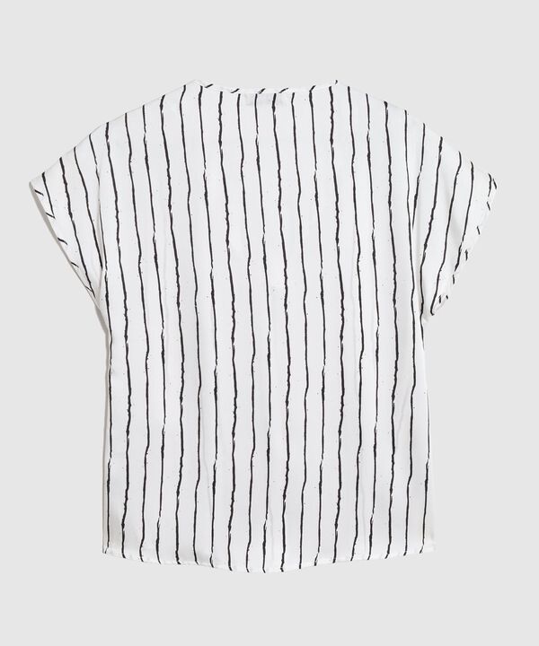 Blusa de Silueta Fluida y Escote en V Para Mujer