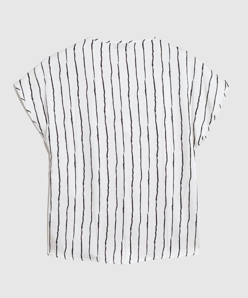 Blusa de Silueta Fluida y Escote en V Para Mujer