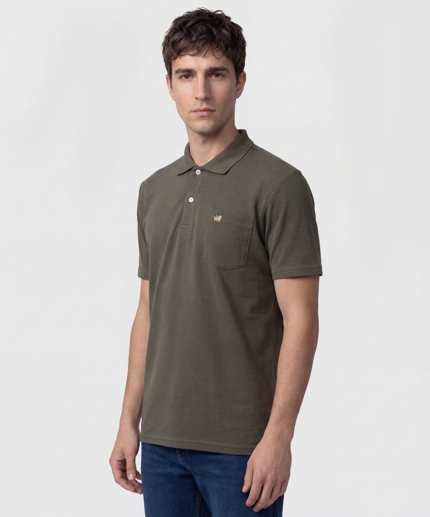 Polo Manga Corta Bolsillo con Bordado Hombre