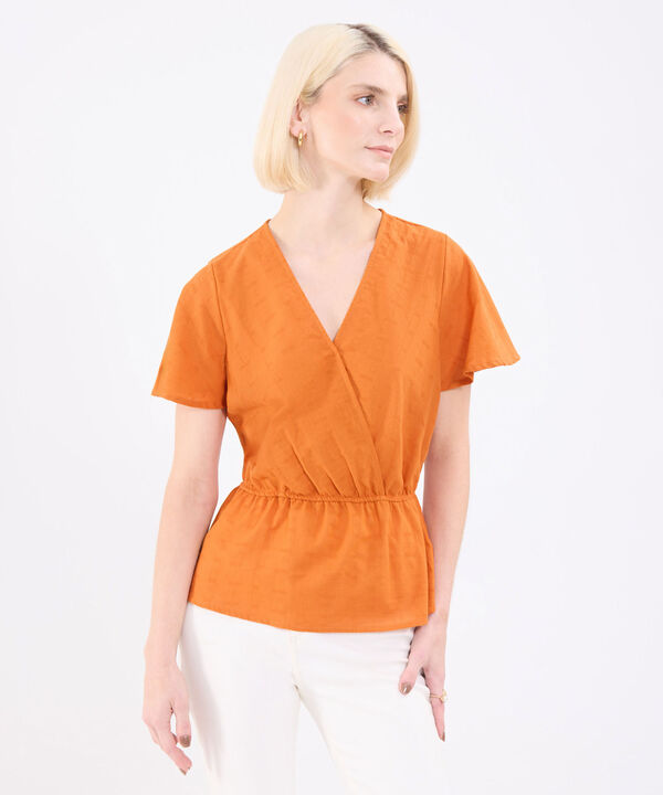 Blusa Unicolor Con Textura image number null