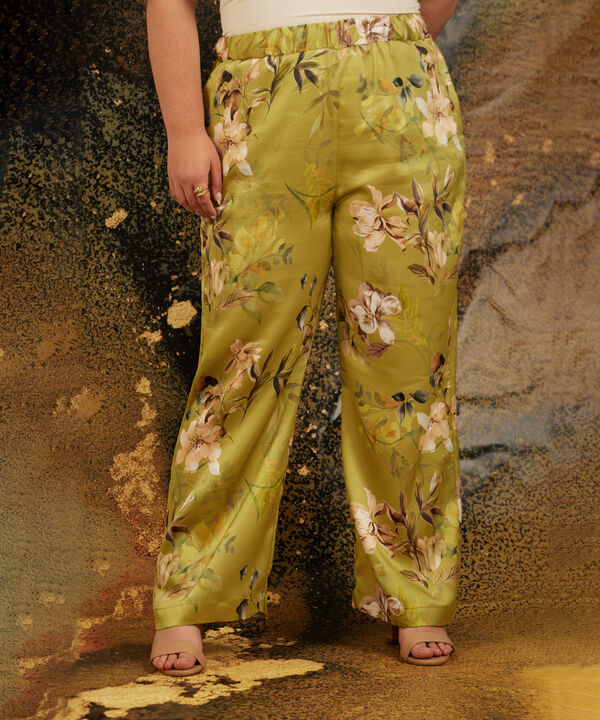 Pantalón Fluido Con Pretina Encauchada image number null