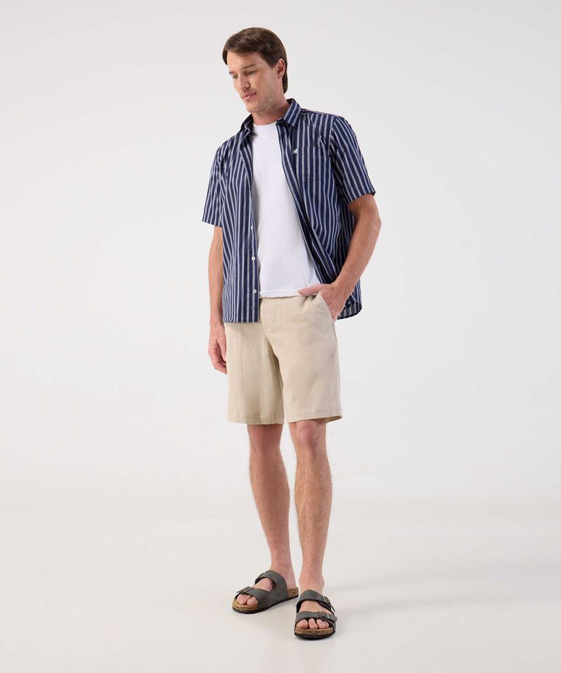 Camisa de Manga Corta Estampada para Hombre Casual