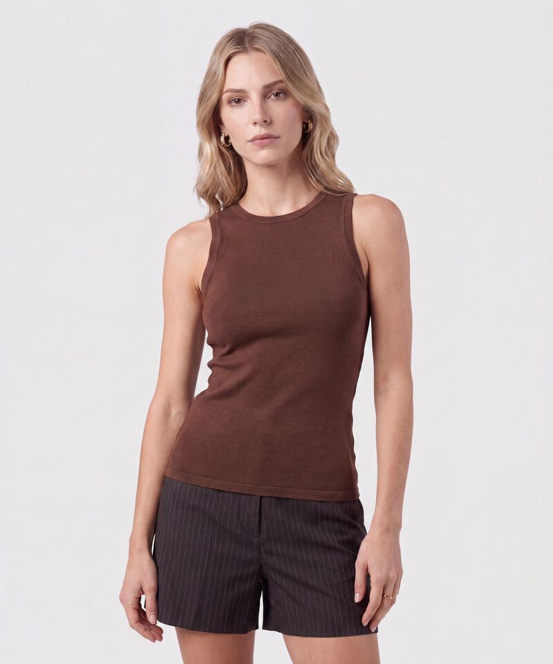 Camiseta Esqueleto Acanalada Para Mujer