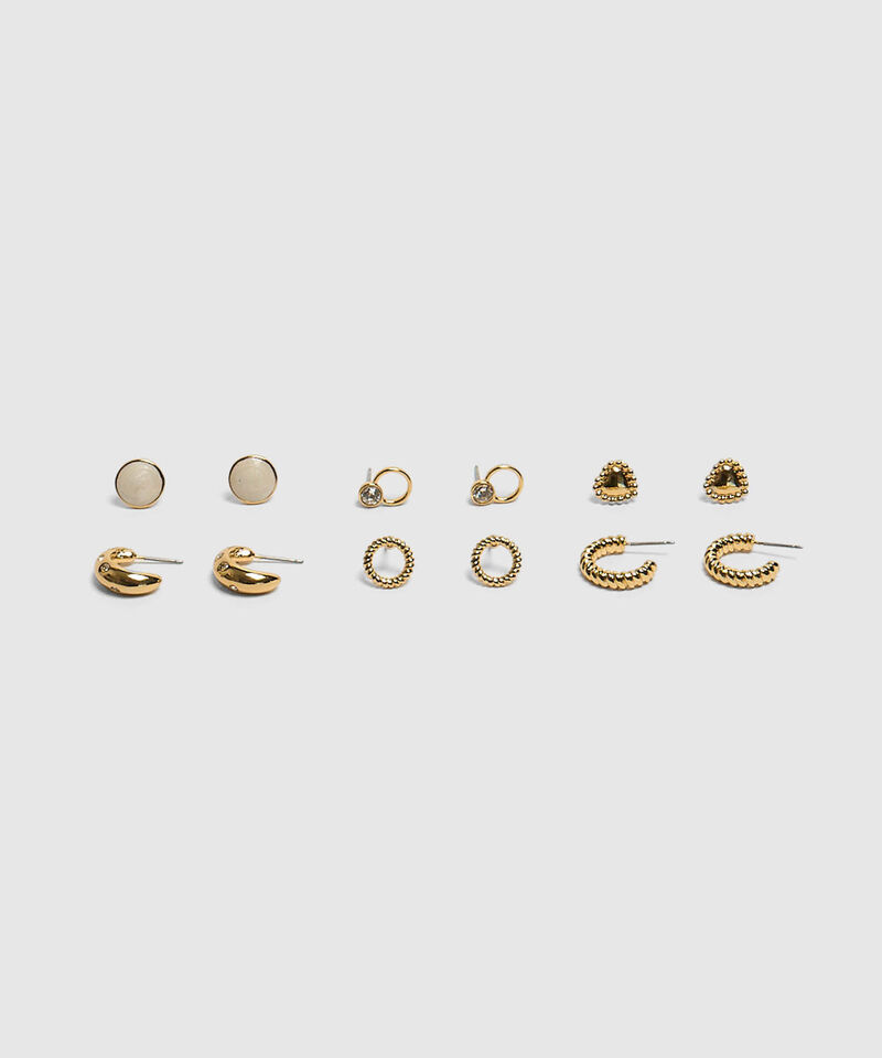Set X6 Aretes Variados Mujer