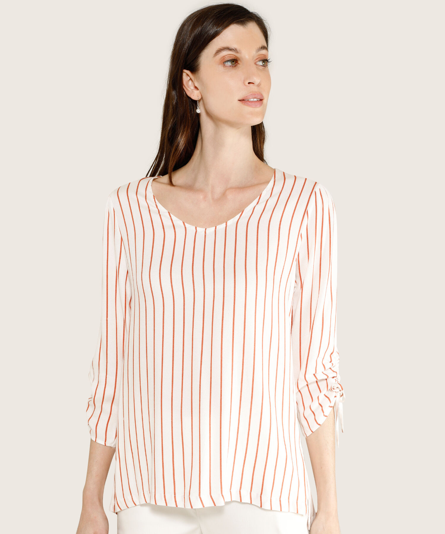 Blusa Manga 3/4 Con Detalle En Pu&ntilde;o