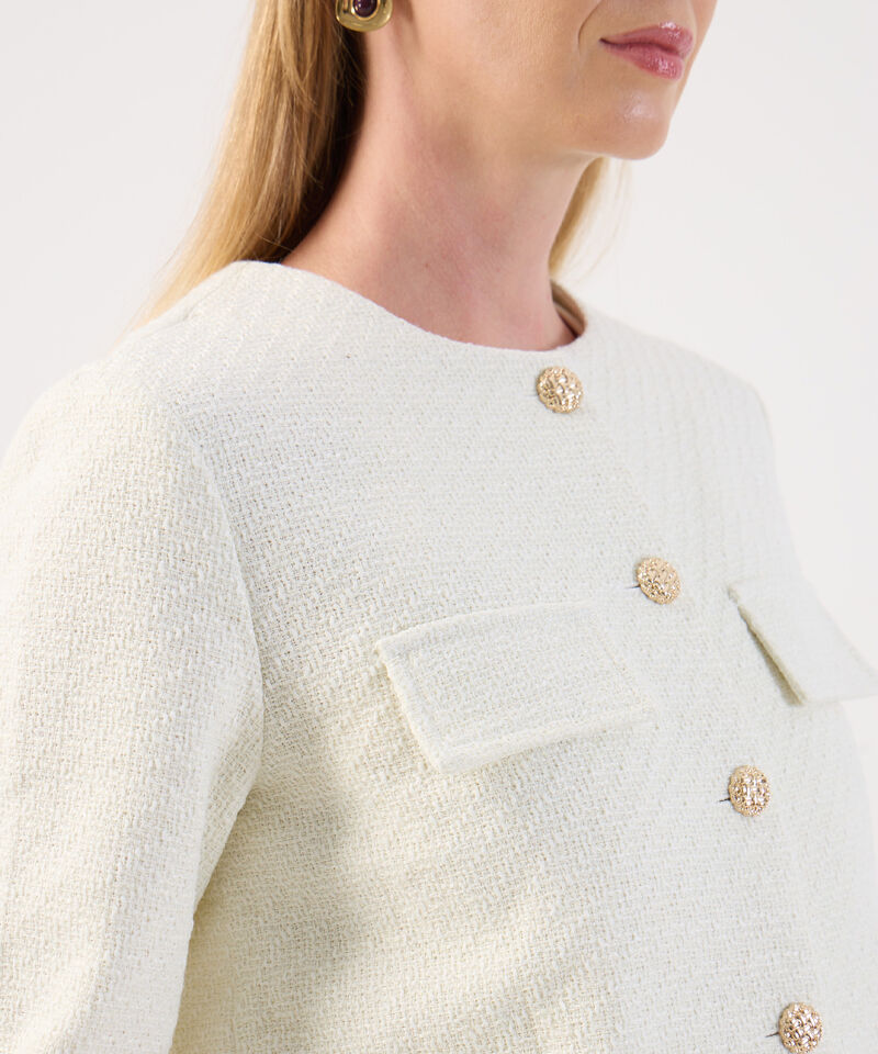 Chaqueta de Textura Estilo Clásico