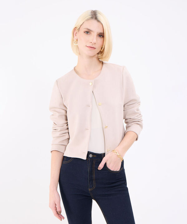 Chaqueta Unicolor Para Mujer image number null