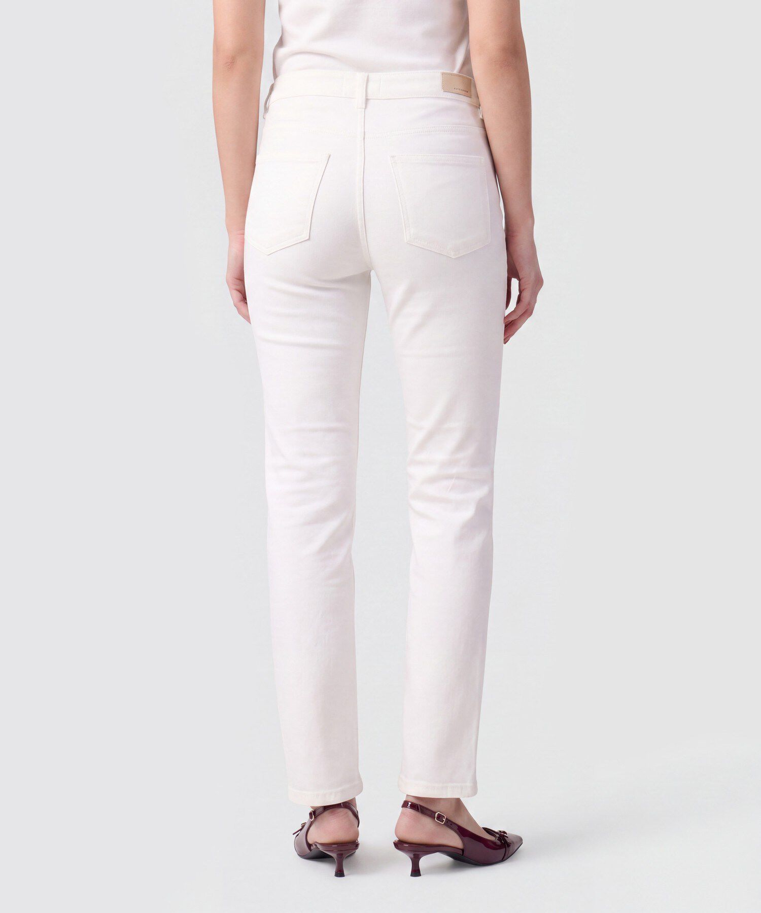 Jean Straight De Tiro Alto Para Mujer