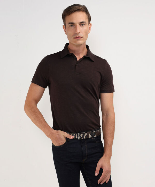Polo Unicolor Cuello Maquina image number null