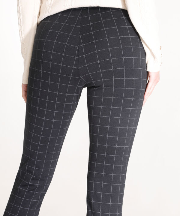 Leggings Estampado Largo Con Cremalleras En Costados Y Elástico Interno