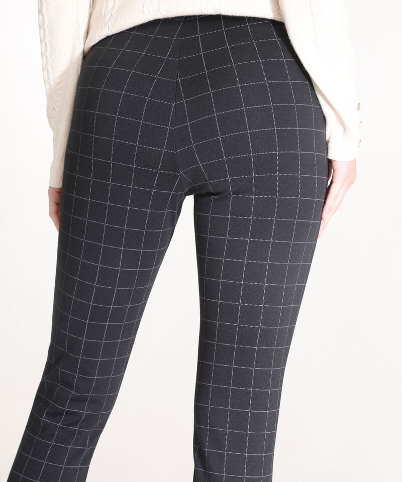 Leggings Estampado Largo Con Cremalleras En Costados Y Elástico Interno