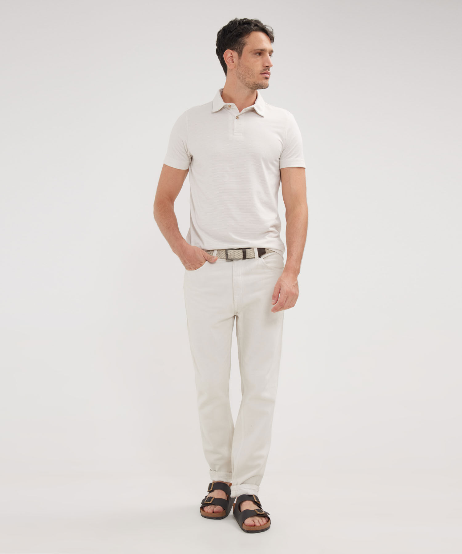 Polo Cuello Maquina Preteñido