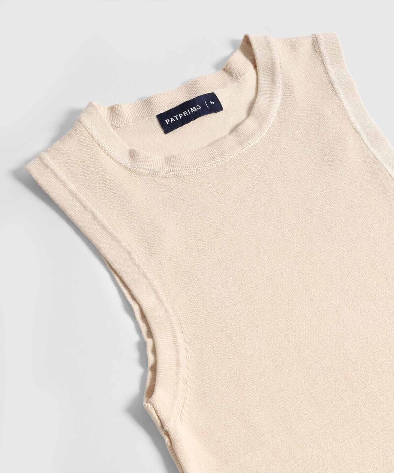 Camiseta de Punto Sin Mangas para Mujer