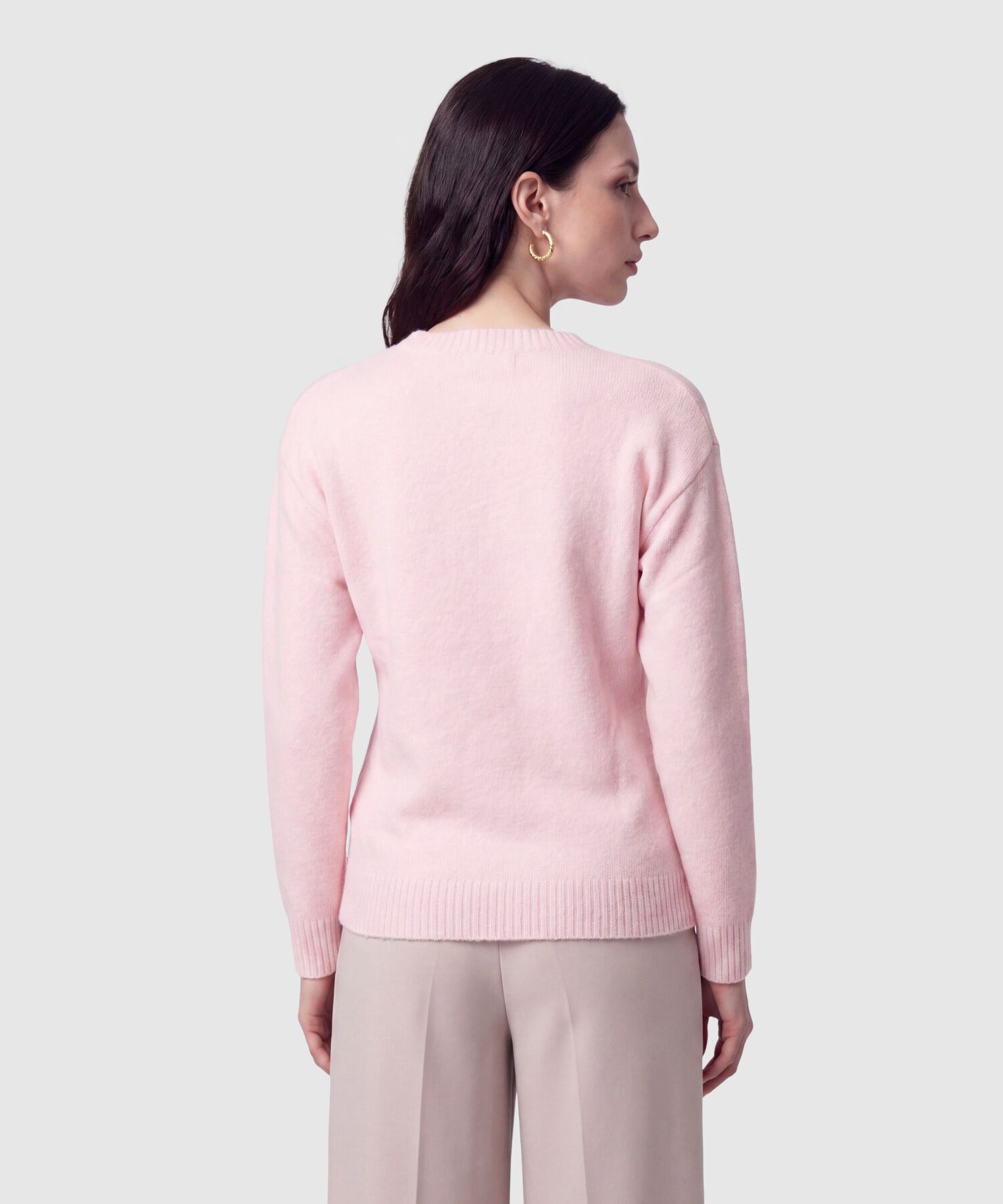 Saco Tejido Cuello Redondo Mujer