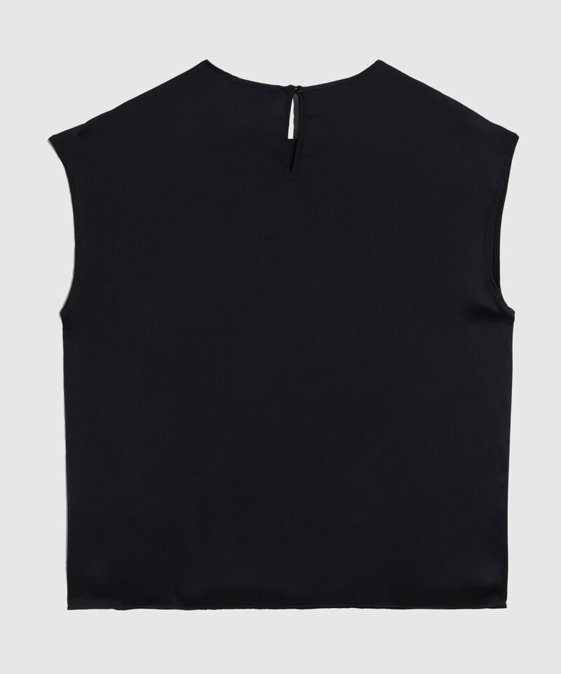 Blusa sin Manga con Abertura de Gota Para Mujer Curvy