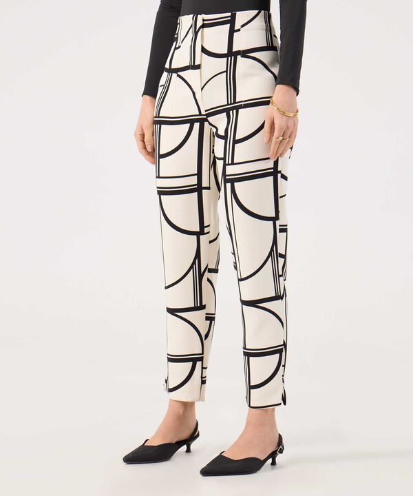 Pantalón Tiro Alto Estampado image number null