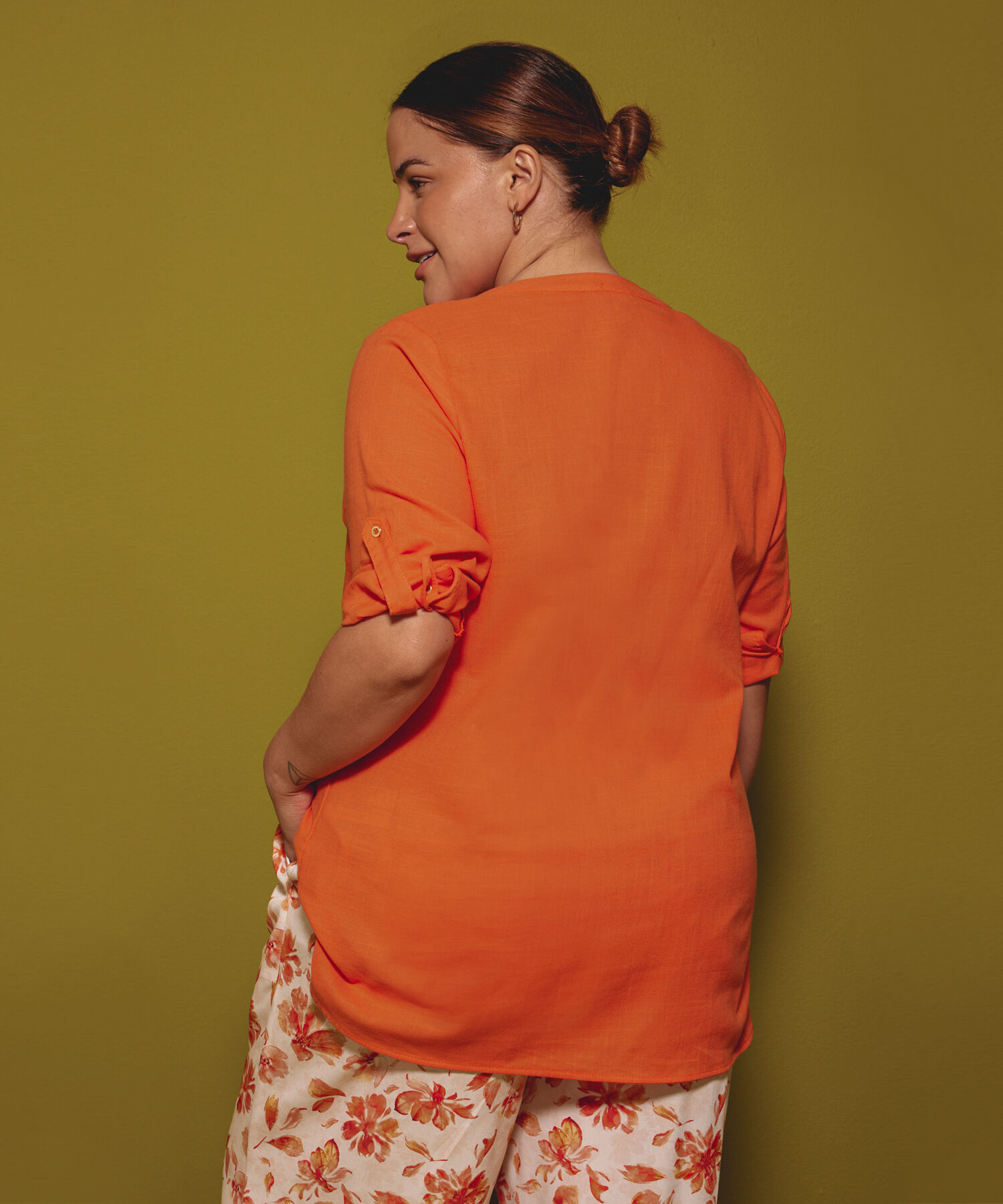 Blusa Manga ¾ con Cuello Neru