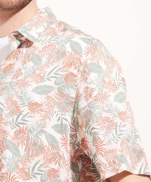 Camisa Manga Corta Estampada En Viscosa image number null