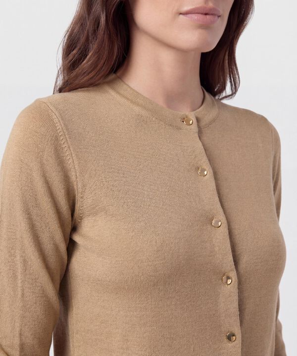 C&aacute;rdigan Cl&aacute;sico Cuello Redondo Mujer