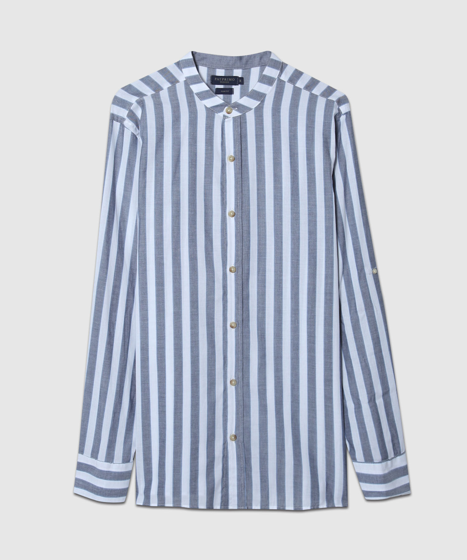Camisa Manga Larga Cuello Mao