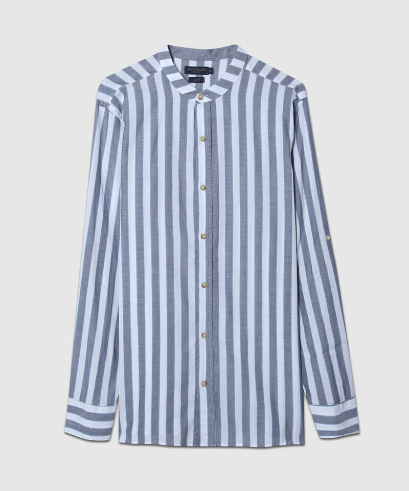 Camisa Manga Larga Cuello Mao