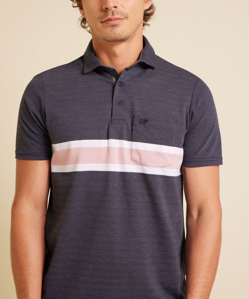 Polo Preteñida Cuello Maquina, Regular Fit