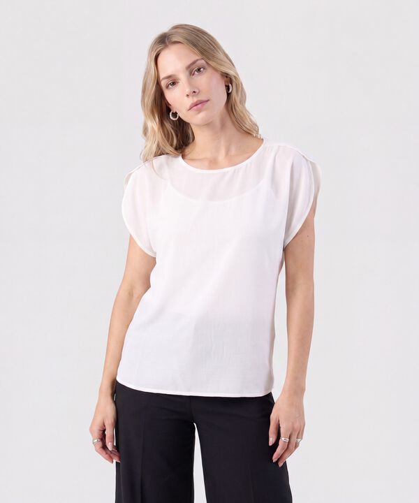Blusa Manga Capa Corta Para Mujer image number null