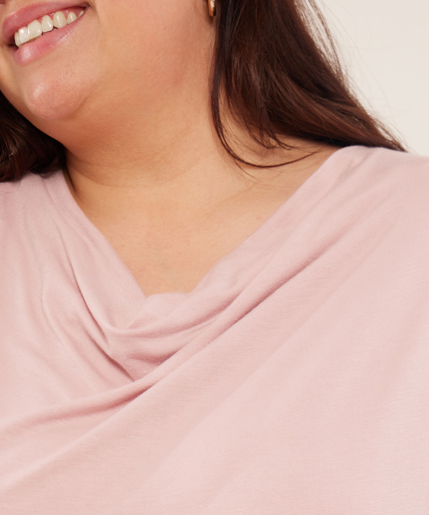 Camiseta Con Cuello Drapeado