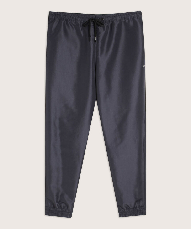 Pantalón Jogger Plano Unicolor Con Cortes Contraste, Bolsillos Laterales, Cordón Ajustable Y Elástico Interno, Sport Líneas